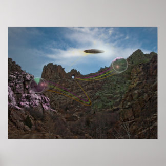 Poster de l'Alien Spacship Colorado Canyon