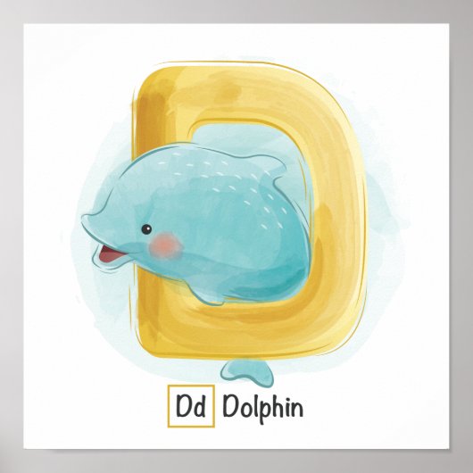 Poster de l'alphabet animal mignon (Devant)