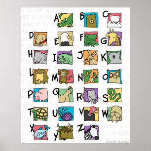 Poster de l'alphabet animal (petit)