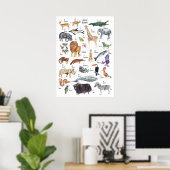 Poster de l'alphabet animal pour enfants (Bureau à domicile)