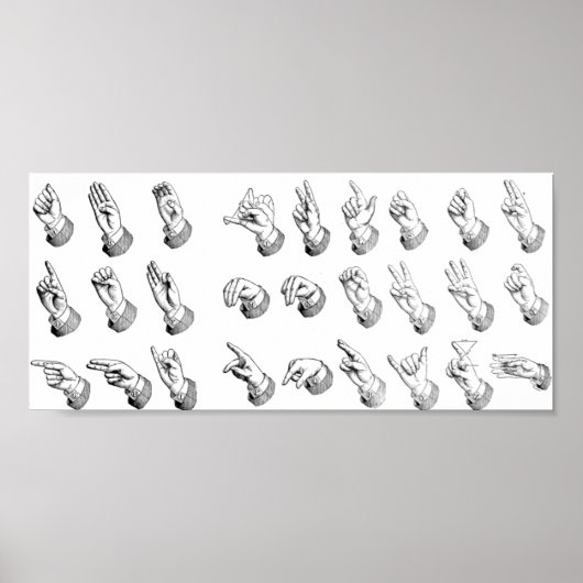 Poster de l'alphabet ASL (Devant)