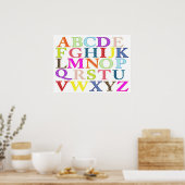 Poster de l'alphabet coloré (Cuisine)