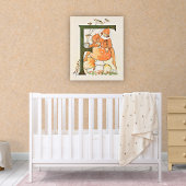 Poster de l'alphabet de fleur vintage