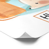  Poster de l'alphabet de hérisson blanc mignon (Coin)