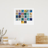 Poster de l'alphabet du jeu de carte - Horizontal (Cuisine)