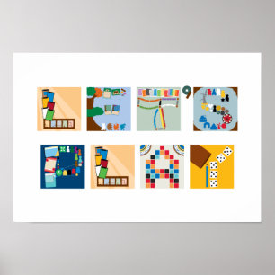 Poster de l'alphabet du jeu de plateau "Let's Play