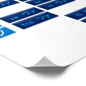 Poster de l'alphabet japonais Katakana (drapeau/bl (Coin)