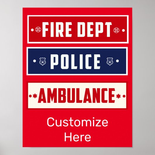 Poster de l'Ambulance de police des incendies Thun (Devant)