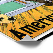 Poster de l'American Line New York à Southampton (Coin)