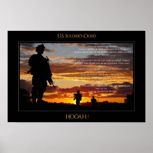 Poster de l'American Soldier's Creed (Devant)