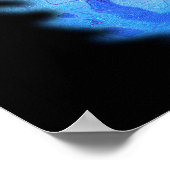 Poster de l'amour noir de la flamme cardiaque (Coin)