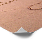 Poster de l'amour personnalisé sur la plage (Coin)