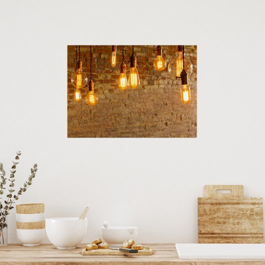 Poster de l'ampoule Edison Style (Cuisine)