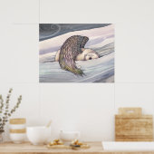 Poster de l'Ange de l'ours polaire par Molly Harri (Cuisine)