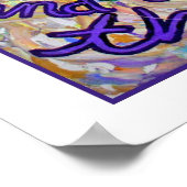 Poster de l'ange de prière de sérénité (bord blanc (Coin)