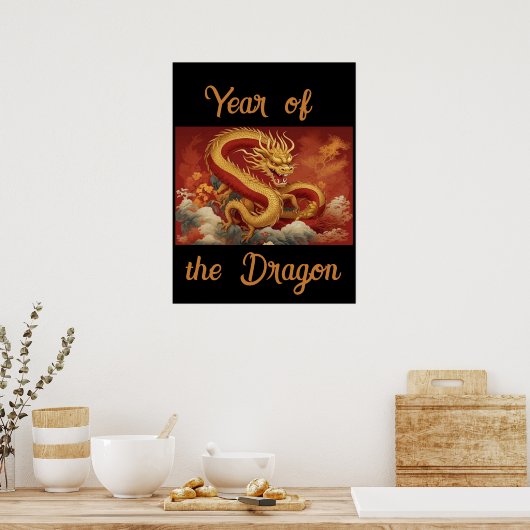 Poster de l'année du dragon (Cuisine)
