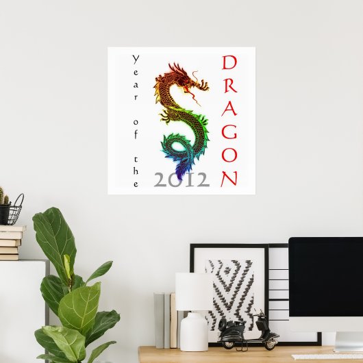 Poster de l'année du Dragon 2012 (Bureau à domicile)