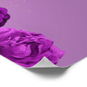 Poster de l'anniversaire du Mariage Floral Purple (Coin)