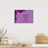 Poster de l'anniversaire du Mariage Floral Purple (Cuisine)