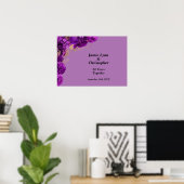 Poster de l'anniversaire du Mariage Floral Purple (Bureau à domicile)