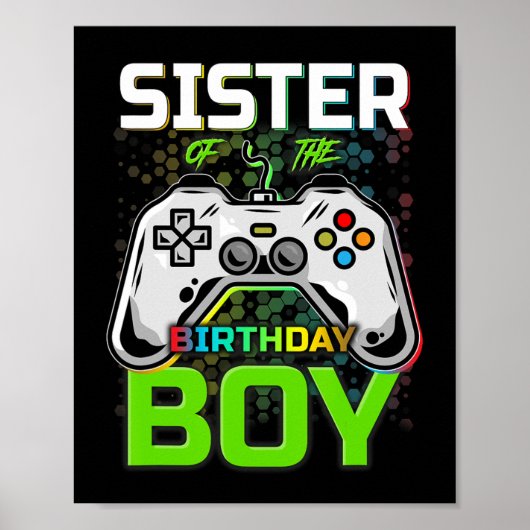 Poster De L'Anniversaire Garçon Drôle Jeu Vidéo Jeu Cadea (Devant)