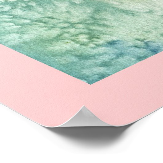 Poster de lapin de fleur imprimé (Coin)