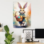 Poster de lapin de Pâques Imaginaire (Bureau à domicile)