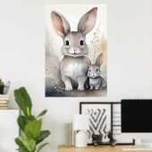 Poster de lapin lapin Imaginaire (Bureau à domicile)