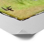 Poster de lapins de caricature à pattes rousses (Coin)