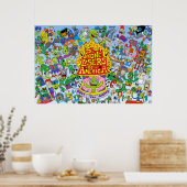 Poster de l'APL de Nik (arrière - plan bleu) (Cuisine)