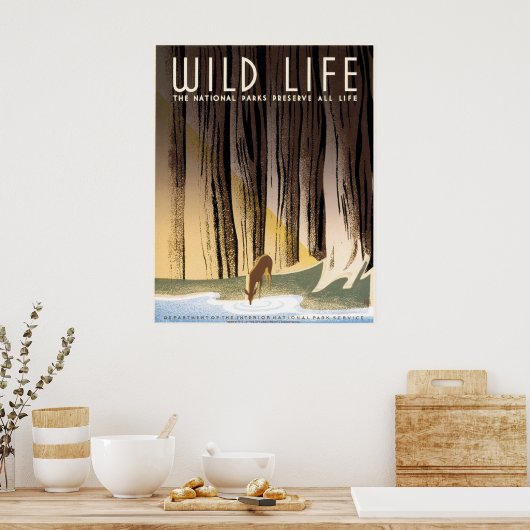 Poster de l'APM pour les parcs nationaux (Cuisine)