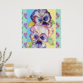Poster de l'Aqua Pansy Watercolor (Cuisine)