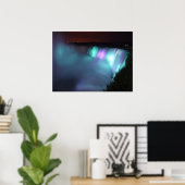 Poster de l'aqua violet nocturne de Niagara Falls  (Bureau à domicile)