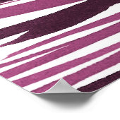 Poster de l'aquarelle Berry Abstrait Stripes (Coin)