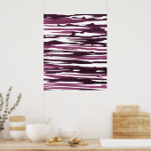 Poster de l'aquarelle Berry Abstrait Stripes (Cuisine)