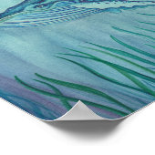 Poster de l'aquarelle de baleine (Coin)