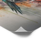 Poster de l'Aquarelle de colibri (Coin)