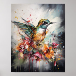 Poster de l'Aquarelle de colibri
