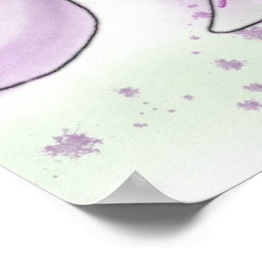 Poster de l'aquarelle de la fleur de cône (Coin)