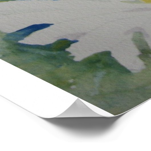 Poster de l'aquarelle de marais (Coin)