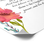 Poster de l'Aquarelle de prière du Seigneur (Coin)