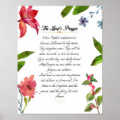 Poster de l'Aquarelle de prière du Seigneur (Devant)