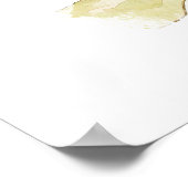 Poster de l'aquarelle de voyage de Santorini Grèce (Coin)