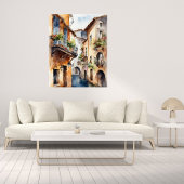 Poster de l'aquarelle espagnole Little Old Town