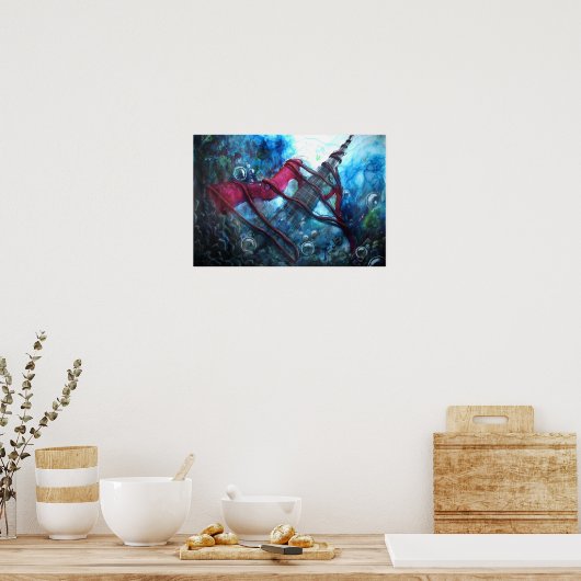 Poster de l'aquarelle Fender Strat (Cuisine)