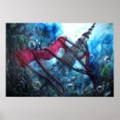 Poster de l'aquarelle Fender Strat (Devant)