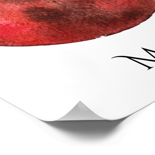 Poster de l'aquarelle Mars Planet (Coin)