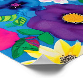 Poster de l'aquarelle partout sur l'impression (Coin)