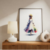 Poster de l'aquarelle Sainte-Lucie