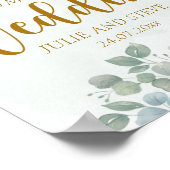 Poster de l'aquarelle verte à l'eucalyptus (Coin)